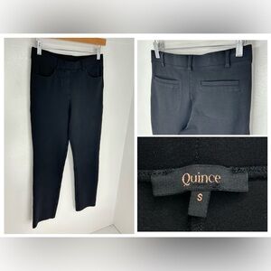 Quince Ultra-Stretch‎ Ponte Straight Leg Pant Pull On Black Size Small 27x27